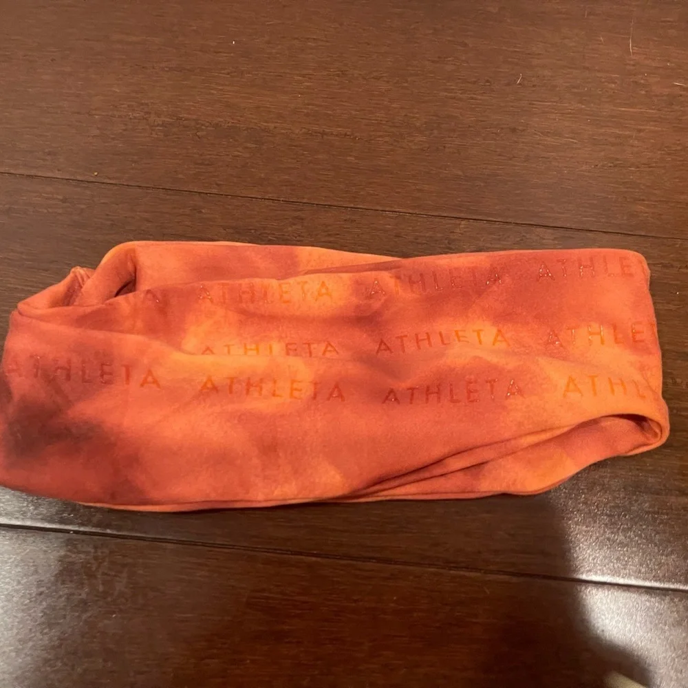 guc athleta Orange Tie-Dye Headband